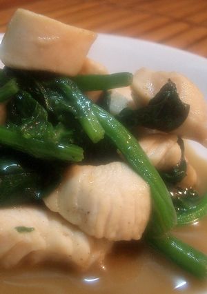 鶏肉とほうれん草のアンチョビ炒め♪-レシピのメイン写真