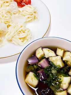 なすのつけそうめん-レシピのメイン写真