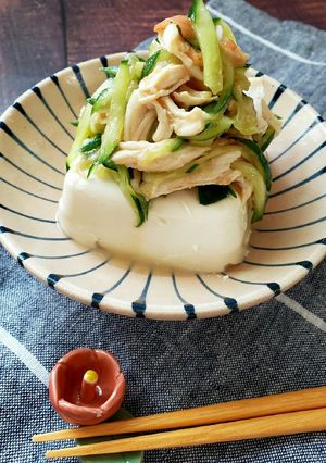 梅ささ身冷やっこ-レシピのメイン写真
