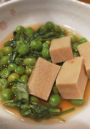 えんどう豆と高野豆腐の煮物-レシピのメイン写真