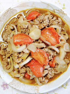 豚肉とトマトのバルサミコ酢炒め-レシピのメイン写真