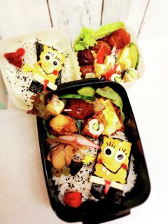 ★スポンジボブ★ 簡単キャラ弁♪-レシピのメイン写真