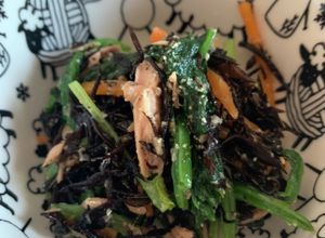 《妊婦ご飯》ひじきとほうれん草のツナ和え-レシピのメイン写真