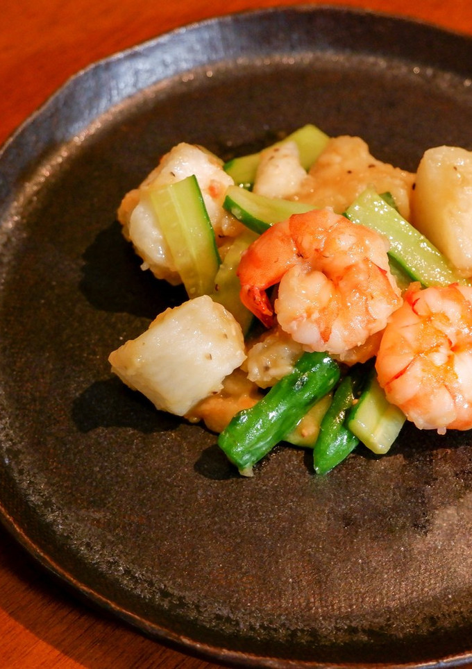 長芋とエビの炒め物-レシピのメイン写真