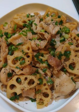 簡単！早い！激ウマ！豚バラれんこん炒め♪-レシピのメイン写真