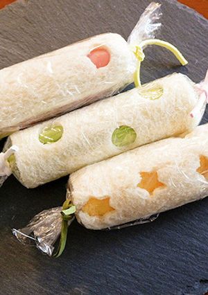 カラフルくるくるサンドイッチ-レシピのメイン写真