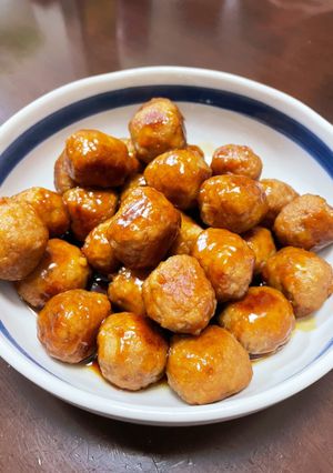 業務スーパーの肉だんごでやきとり風つくね-レシピのメイン写真