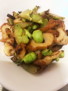 節約!ブロッコリー芯と竹輪のバター炒め-レシピのメイン写真