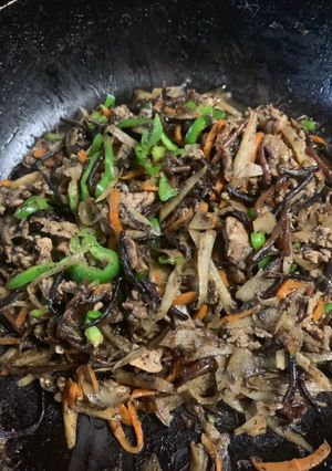 ひじきと豚肉の煮物-レシピのメイン写真