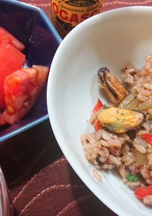 ムール貝とほたるいかパエリヤ-レシピのメイン写真
