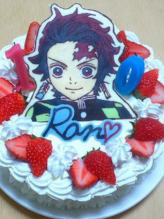 デコチョコ ケーキ 鬼滅の刃 炭治郎-レシピのメイン写真