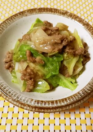 キャベツと挽き肉の中華風あんかけ炒め-レシピのメイン写真
