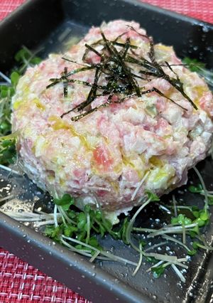 マグロでタルタルステーキ-レシピのメイン写真