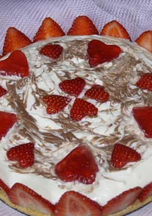 バレンタインに～マーブルレアチーズケーキ-レシピのメイン写真
