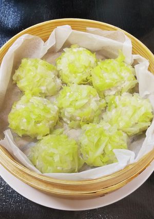 せいろ蒸し☆豚ミンチ春キャベツ豆腐焼売-レシピのメイン写真