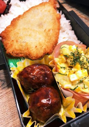 フライと肉団子弁当　519-レシピのメイン写真