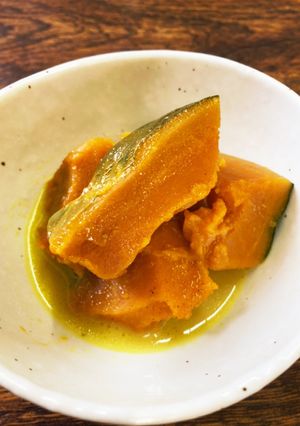 カレー香る♪カボチャの牛乳・バター煮-レシピのメイン写真