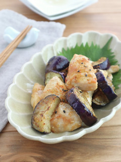 鶏むね肉となすのピリ辛みそ炒め-レシピのメイン写真