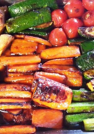 【麺つゆ・酢1:1】夏野菜の焼き浸し-レシピのメイン写真