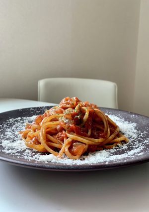 ぱすた日記/ついでのトマトソースパスタ-レシピのメイン写真