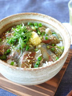 鯵の青汁漬け丼-レシピのメイン写真