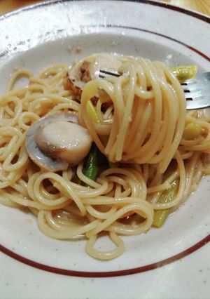 アスパラとホタテのオイルパスタ-レシピのメイン写真