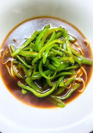 ピーマンたっぷり醤油あんかけそば-レシピのメイン写真