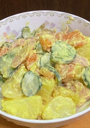 皮ごと新ジャガのポテトサラダ・カレー風味-レシピのメイン写真