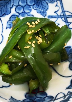 ピーマンの甘辛ごま油炒め-レシピのメイン写真