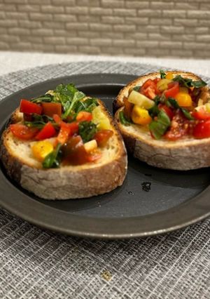 彩りトマトのブルスケッタ-レシピのメイン写真