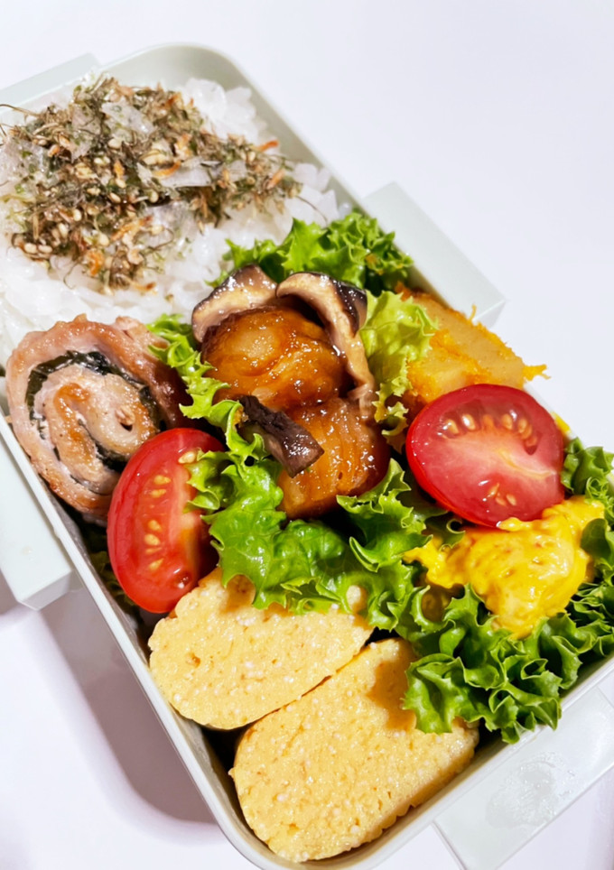 ホタテ甘辛煮と明太卵焼き弁当-レシピのメイン写真