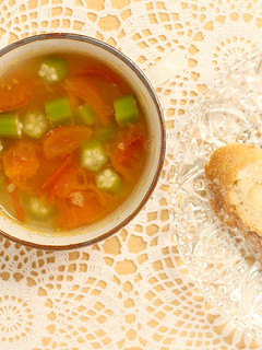 白だしで作るトマトとオクラのスープ-レシピのメイン写真