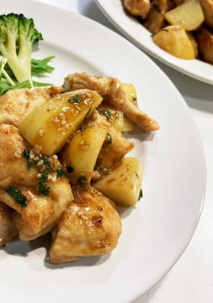 鶏むね肉とジャガイモの甘辛ごまダレ！！-レシピのメイン写真