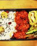 ヤンニョムチキン　栗おこわ　弁当