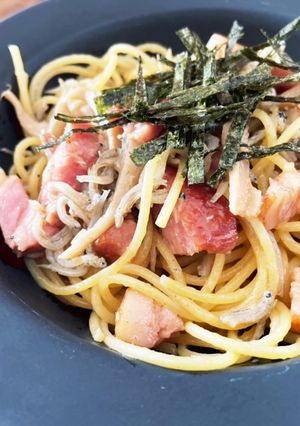 舞茸しらすベーコンのパスタ＊-レシピのメイン写真