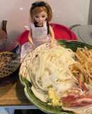 リカちゃん♡稲庭うどんかんざしごぼ天薬味