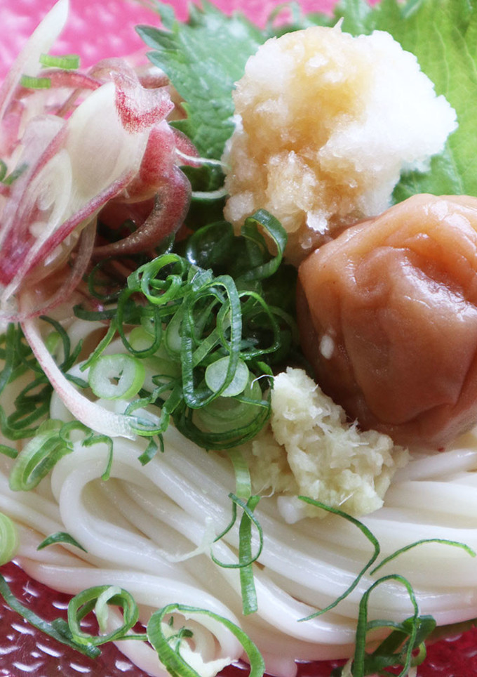 はちみつ梅のふとそうめん-レシピのメイン写真