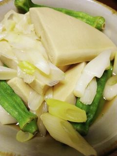 オクラと高野豆腐の煮浸し-レシピのメイン写真