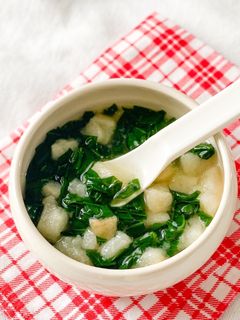 小松菜と麩の煮浸し(離乳食・後期)-レシピのメイン写真