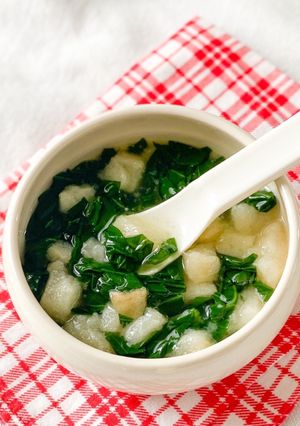 小松菜と麩の煮浸し（離乳食・後期）-レシピのメイン写真
