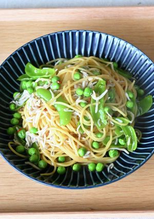 スナップエンドウとしらすのパスタ-レシピのメイン写真