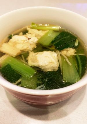 小松菜と鶏ひき肉の鶏だんご汁-レシピのメイン写真