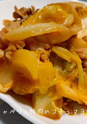 春キャベツと豚肉のコチュマヨ炒め-レシピのメイン写真
