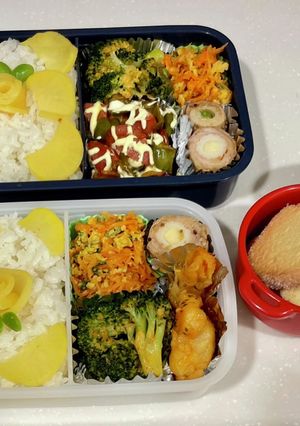 可愛いお弁当(たくあんの花)-レシピのメイン写真