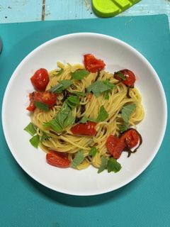 トマトと塩昆布の簡単和風パスタ-レシピのメイン写真