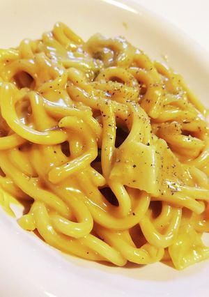 とろ〜り濃厚！カルボナーラ 焼きうどん-レシピのメイン写真