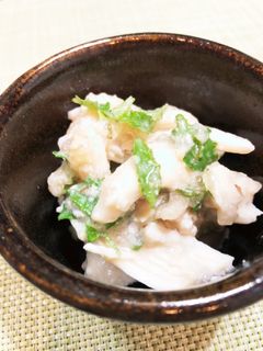 蒸し鶏と木の芽味噌和え-レシピのメイン写真
