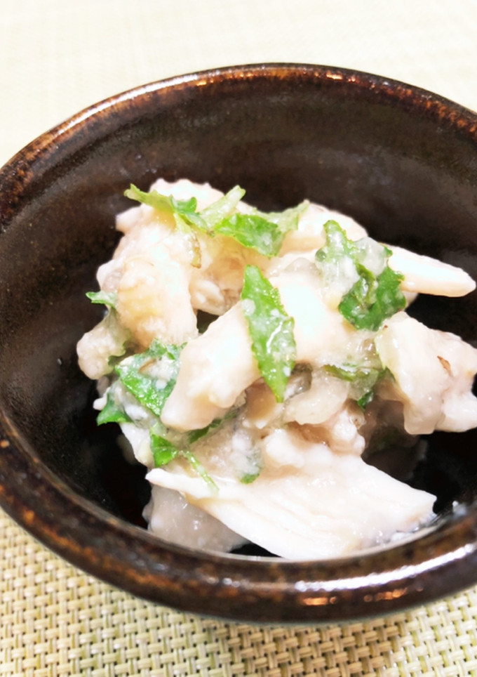 蒸し鶏と木の芽味噌和え-レシピのメイン写真
