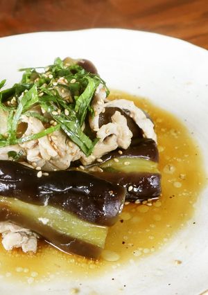 レンジでできる☆なすと豚肉のホットサラダ-レシピのメイン写真