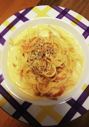 チーズたっぷりカルボナーラ！-レシピのメイン写真